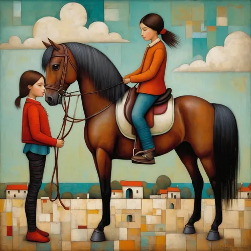 horse riders,riding lessons,riding school,man and horses,equestrian,horse trainer,equestrianism,horseback,equitation,racehorse,horse herder,two-horses,jockey,horses,horse grooming,horse riding,horsemanship,carol colman,endurance riding,equestrian sport,Art,Artistic Painting,Artistic Painting 29