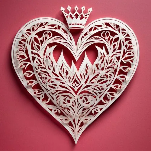 heart with crown,queen of hearts,heart clipart,valentine frame clip art,heart shape frame,heart background,Unique,Paper Cuts,Paper Cuts 03