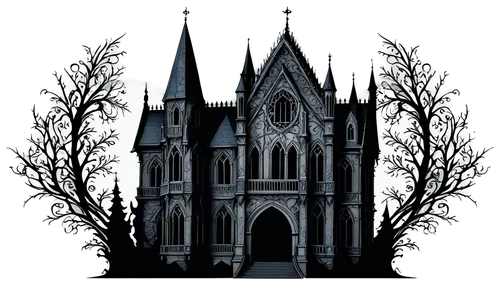 haunted cathedral,gothic church,neogothic,ravenloft,gothic style,dark gothic mood,black church,gothic,steeples,the black church,halloween background,halloween frame,shadowgate,house silhouette,witch house,cathedral,cathedrals,ghost castle,gothicus,crypts,Illustration,Realistic Fantasy,Realistic Fantasy 46