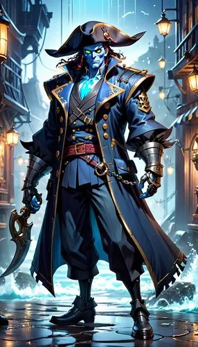 pirate,admiral von tromp,magistrate,dodge warlock,pirate treasure,monsoon banner,naval officer,pirates,magus,key-hole captain,ship doctor,dane axe,undead warlock,masquerade,cg artwork,maelstrom,galleon,bluejacket,investigator,nautical banner,Anime,Anime,Cartoon