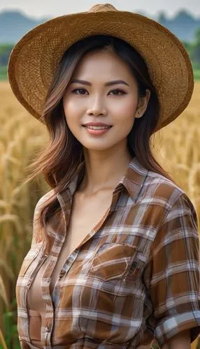 vietnamese woman,farm girl,vietnamese,sawah,laotian,farmer,Photography,General,Natural