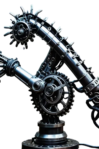 Mechanical SFX, metallic material, gears rotating, wires tangled, LED lights blinking, futuristic design, robotic arm, hydraulic system, mechanical limbs, industrial background, low-key lighting, cine