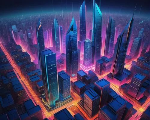 cybercity,metropolis,cybertown,ctbuh,coruscant,cityscape,microdistrict,megapolis,cyberport,futuristic landscape,urbanworld,skyscrapers,capcities,megacorporation,colorful city,city blocks,fantasy city,3d background,megalopolis,city skyline,Illustration,Abstract Fantasy,Abstract Fantasy 09