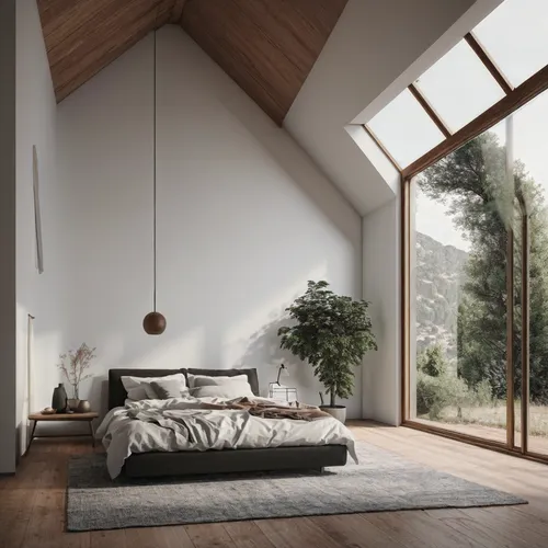 loft,modern room,wooden beams,folding roof,attic,roof landscape,canopy bed,scandinavian style,bedroom,wooden windows,dormer window,wood window,bedroom window,sleeping room,wooden roof,daylighting,grea