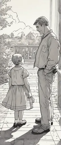 father and daughter,father daughter,father with child,grandparents,old couple,studio ghibli,a collection of short stories for children,little boy and girl,my neighbor totoro,disney baymax,grandpa,grandfather,father's love,father,stroll,little girls walking,the little girl,walk with the children,dad and son outside,little girl and mother,Illustration,American Style,American Style 12