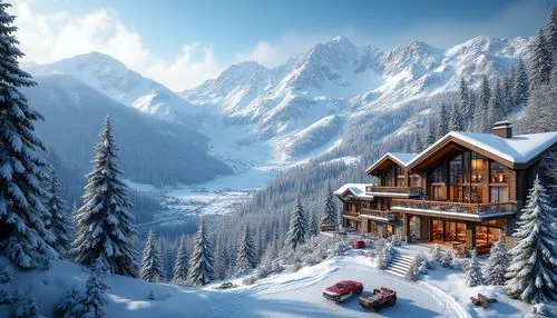 mountain hut,house in mountains,winter house,mountain huts,house in the mountains,snow house,snow landscape,alpine village,ski resort,winter village,the cabin in the mountains,snow scene,winter background,snowy landscape,christmas landscape,winter landscape,chalet,christmas snowy background,snowhotel,log cabin,Photography,General,Realistic