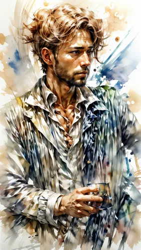 tyrion lannister,photo painting,david garrett,digital artwork,joseph,david,david bowie,digital art,smoking man,man with saxophone,star-lord peter jason quill,digiart,george lucas,bodie,italian painter,gale,watercolor,watercolor paint,rainmaker,robert harbeck