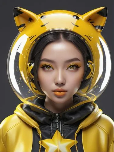 wu,pikachu,abra,dogecoin,kitsune,bee,kryptarum-the bumble bee,puma,yellow,custom portrait,wei,ursa,pika,rain suit,yuzu,cosmetic,fox,bumble bee,fantasy portrait,yellow and black,Photography,Fashion Photography,Fashion Photography 19