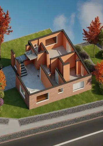 modern house,3d rendering,residential house,passivhaus,cubic house,small house,Photography,General,Realistic