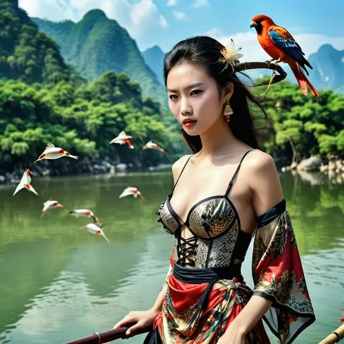 oriental princess,oriental girl,wuxia,oriental,oriental painting,vietnamese woman,xiaofei,asian bird,concubine,qixi,miss vietnam,exotic bird,asian costume,inner mongolian beauty,guilin,tailandia,qingming,asian vision,asian woman,hainan