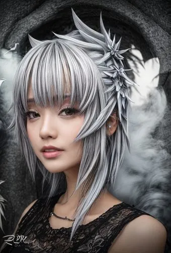 silvery,silver,white rose snow queen,gray animal,silver wedding,silver rain,nebelung,fantasy portrait,gray kitty,gray color,gray cat,fairy tale character,gothic portrait,silver fox,artificial hair int