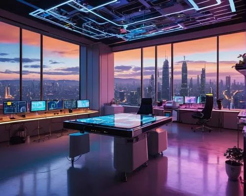 computer room,modern office,control center,control desk,the server room,television studio,sci fi surgery room,computer workstation,computer desk,creative office,aqua studio,working space,sky apartment,apple desk,trading floor,pc tower,offices,fractal design,blur office background,monitor wall,Conceptual Art,Oil color,Oil Color 14