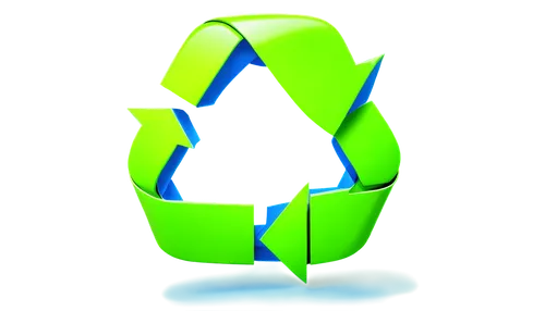 recycling symbol, green earth, blue planet, eco friendly, reduce reuse recycle, 3D illustration, glossy surface, metallic material, shiny texture, bright color tone, central composition, soft focus, s