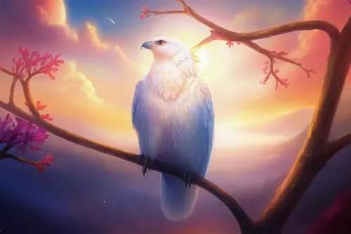 owl background,bird painting,nocturnal bird,dove of peace,night bird,blue macaw,bird on tree,owl nature,blue bird,bird on the tree,hedwig,bird in tree,nature bird,bird illustration,bird on branch,black-winged kite,blue parrot,blue parakeet,bluejay,world digital painting,Illustration,Realistic Fantasy,Realistic Fantasy 01