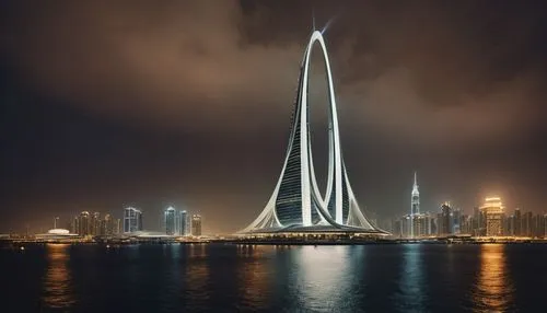 lusail,dubay,tallest hotel dubai,dubia,calatrava,dubai creek,cable-stayed bridge,mubadala,largest hotel in dubai,burj kalifa,dubai,united arab emirates,doha,burj al arab,burj,nakheel,guangzhou,futuristic architecture,sharjah,manama,Photography,General,Cinematic