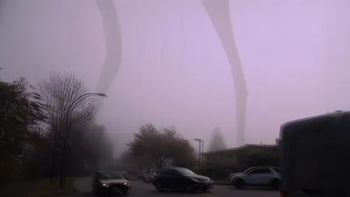 tornado,veil fog,ring fog,boomerang fog,eerie,cancer fog,water spout,wind turbines in the fog,tornado drum,ominous,natural phenomenon,funnel-like,lightning damage,wave of fog,north american fog,nature's wrath,lightning strike,spooky,foggy day,strange structure