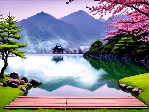 japan landscape,beautiful japan,landscape background,japan garden,japanese mountains,japanese alps,nature background,japanese garden,background view nature,japanese background,lake tanuki,beautiful landscape,japon,japanese sakura background,beautiful lake,nature landscape,3d background,natural scenery,japan,japanese zen garden,Illustration,Realistic Fantasy,Realistic Fantasy 41