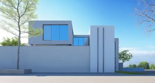 modern house,sketchup,3d rendering,revit,cubic house,modern architecture,Photography,General,Realistic