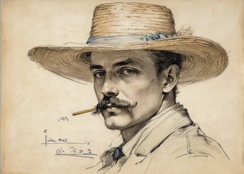 Self Portrait with Straw Hat, Oil On Panel by Lovis Corinth (Franz Heinrich Louis) (1858-1925, Netherlands),alejandro vergara blanco,lev lagorio,cimarrón uruguayo,mucha,ratonero bodeguero andaluz,pand