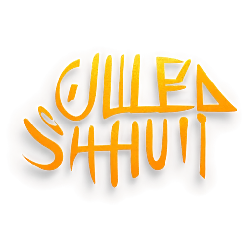 Golden shout logo, bold font, 3D effect, metallic texture, reflective surface, circular shape, dynamic composition, low-angle shot, dramatic lighting, vibrant color tone, high-contrast, detailed desig