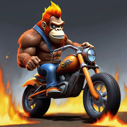 motorcycle racer,biker,petrol-bowser,fuel-bowser,motorbike,hog,war monkey,motorcycle racing,motorcycling,motorcycles,grand prix motorcycle racing,motorcyclist,crash cart,heavy motorcycle,firebrat,motorcycle drag racing,motorcycle,monkey gang,monkey wrench,hog xiu