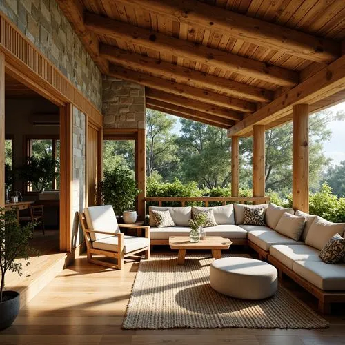 sunroom,outdoor furniture,wooden decking,wooden beams,verandah,chalet,porch swing,natuzzi,loggia,summer house,porch,front porch,verandahs,wood deck,chaise lounge,summerhouse,summer cottage,home interior,daybed,daybeds