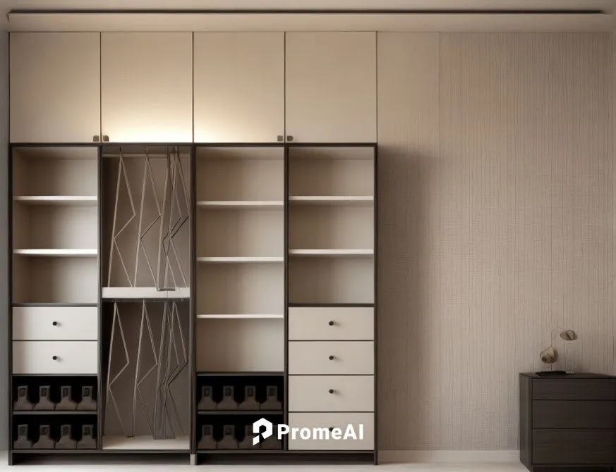 DISEÑO MINIMALISTA, DORMITORIO MODERNO, PISO LAMINADO, PARED BLANCA, MAS TV AL LADO CON ROPA EN SERCHERO,storage cabinet,under-cabinet lighting,search interior solutions,walk-in closet,dark cabinetry,