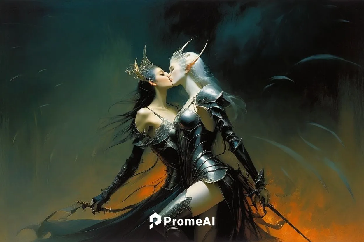 background,dark elf,heroic fantasy,huntress,swordswoman,sorceress,the enchantress,horn of amaltheia,fantasy woman,widow spider,seven sorrows,queen of the night,priestess,fantasy art,the snow queen,dan