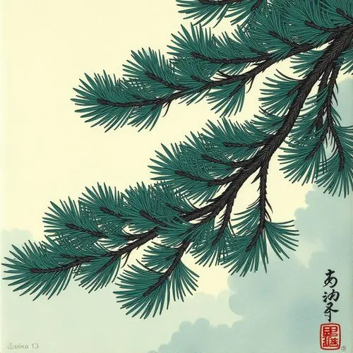 pine tree,watercolor pine tree,cool woodblock images,fir tree,fir-tree branches,pine flower