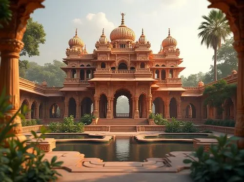 water palace,indian temple,asian architecture,mandir,agrabah,chhatris,tajmahal,durbar,maharajah,chhatrapati,anjuna,chhatri,mandap,theed,dorne,chhatra,marble palace,jaipur,temples,mehrauli,Photography,General,Realistic