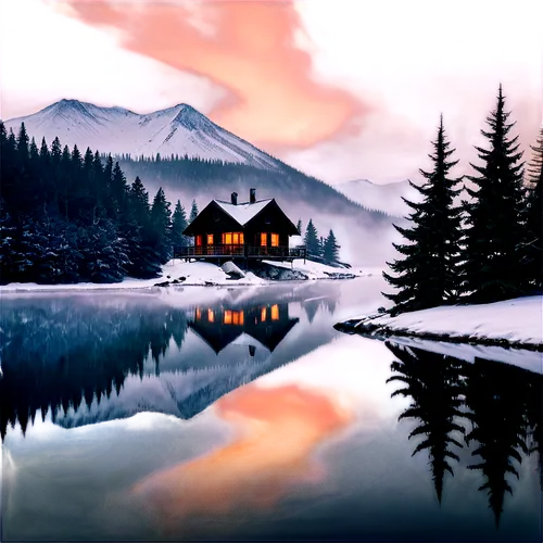 winter landscape,winter house,christmas landscape,winter background,snow landscape,house in mountains,home landscape,snowy landscape,landscape background,house with lake,snow house,winter lake,mountain huts,house in the mountains,world digital painting,lonely house,the cabin in the mountains,cottage,salt meadow landscape,fantasy landscape,Art,Artistic Painting,Artistic Painting 39