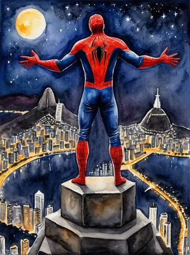 liederman,siderman,superhero background,benderman,spiderman,asm,raimi,snyderman,spidey,niederman,romita,araneda,ditko,derman,aranburu,biderman,aranesp,world digital painting,spider man,jjj,Illustration,Paper based,Paper Based 24