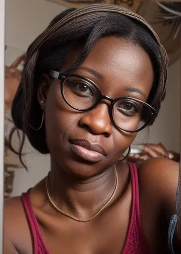 beautyfull 45 yo african woman with glasses,artificial hair integrations,maria bayo,lace round frames,nigeria woman,reading glasses,sighetu marmatiei,with glasses,ebony,ghanaian cedi,angolans,african 