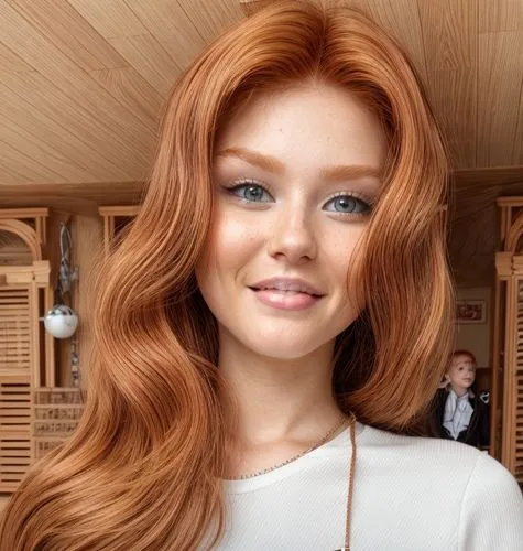 Ginger hair, brown eyes and a smile,realdoll,redhead doll,caramel color,ginger rodgers,japanese ginger,ginger,redheads,doll's facial features,artificial hair integrations,redhair,ginger nut,redheaded,