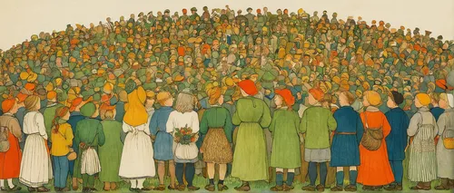 crowd of people,group of people,procession,audience,crowds,crowd,forest workers,peoples,migration,crowded,all saints' day,migrants,populations,people in nature,people,villagers,the crowd,shirakami-sanchi,collective,social distancing,Illustration,Realistic Fantasy,Realistic Fantasy 31