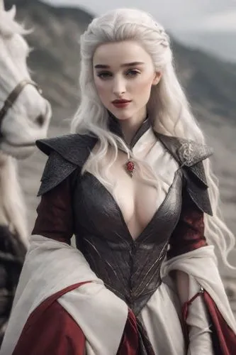 white rose snow queen,fantasy woman,a white horse,white horse,white lady,the snow queen,suit of the snow maiden,celtic queen,bran,ice queen,eternal snow,elsa,game of thrones,thrones,queen of hearts,red cape,heroic fantasy,her,winterblueher,games of light,Photography,Cinematic
