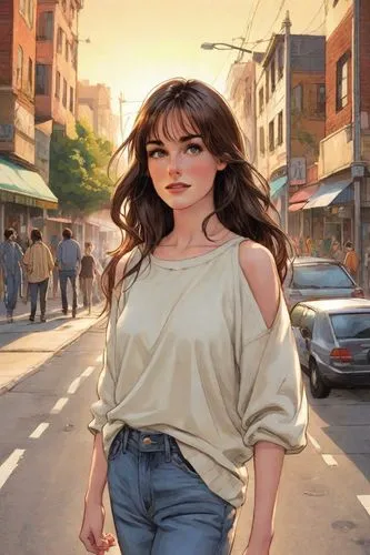 world digital painting,girl walking away,digital painting,woman walking,pedestrian,city ​​portrait,photo painting,a pedestrian,iranian,portrait background,oil painting on canvas,woman shopping,oil painting,girl in a historic way,istanbul,creative background,street scene,3d albhabet,hand digital painting,elphi,Digital Art,Comic