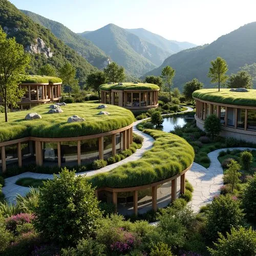 ecovillages,tulou,ecovillage,earthship,lefay,grass roof,house in the mountains,amanresorts,ecotopia,ecoterra,house in mountains,wine-growing area,landscaped,green garden,green valley,wudang,terraformed,holiday villa,roof landscape,artvin