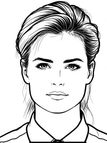 Drawing of a historic person.,fashion vector,my clipart,rotoscoped,coloring page,coreldraw,comic halftone woman,eyes line art,vector illustration,line drawing,vectoring,coloring pages,female face,clip