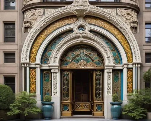 driehaus,ornamentation,petrossian,art nouveau frame,front door,landmarked,entryway,columbarium,ornate,art deco,art deco ornament,colorful facade,ornamented,entranceway,portal,nyu,main door,jugendstil,marble palace,pewabic,Illustration,Black and White,Black and White 24