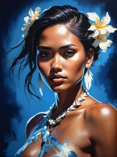 polynesian girl,moana,kitana,marshallese,polynesian,polynesians,tahitian,wahine,micronesian,hula,diwata,maori,hispaniolan,micronesia,jasmine blossom,fantasy portrait,jasmine,world digital painting,digital painting,oshun,Conceptual Art,Daily,Daily 01