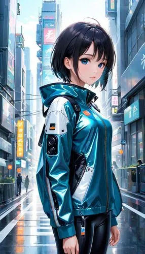 shimei,makoto,akira,anime japanese clothing,blue rain,kanno,cyberworld,cyan,kusanagi,motoko,cybercity,neuromancer,shinra,hikari,shakugan,morphogenetic,shibuya,alita,lain,gantz,Anime,Anime,Realistic