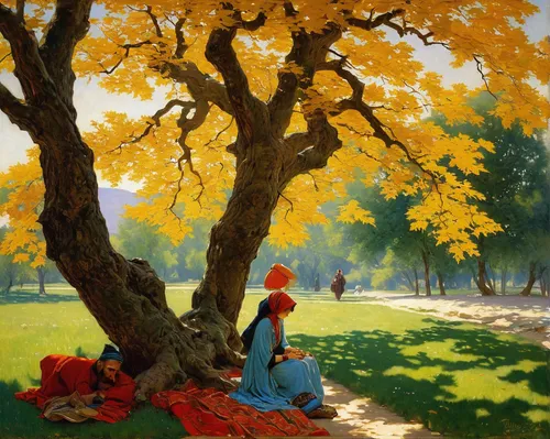 girl picking apples,girl with tree,autumn in the park,autumn idyll,autumn landscape,the autumn,one autumn afternoon,girl lying on the grass,autumn park,linden,autumn day,in the autumn,asher durand,robert duncanson,orange tree,linden blossom,autumn sunshine,autumn trees,dongfang meiren,child in park,Art,Classical Oil Painting,Classical Oil Painting 42