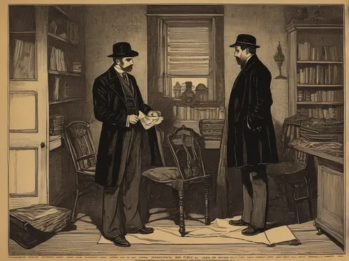 consulting room,theoretician physician,shoemaker,lithograph,stovepipe hat,bookselling,authorship,chiffonier,preachers,cordwainer,reading room,exchange of ideas,lawyers,academic dress,appointment,book illustration,hand-drawn illustration,conversation,examination room,board room,Art,Classical Oil Painting,Classical Oil Painting 14