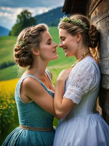 dirndl,hochzeit,wedding photo,countrywomen,brides,pre-wedding photo shoot,Photography,General,Fantasy