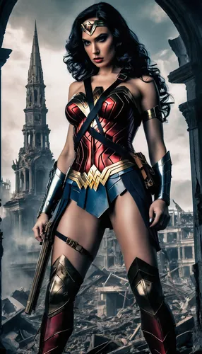 wonder woman city,wonderwoman,wonder woman,super heroine,goddess of justice,super woman,figure of justice,superhero background,female warrior,lady justice,strong woman,warrior woman,fantasy woman,wonder,trinity,justice league,huntress,strong women,woman strong,woman power,Illustration,Realistic Fantasy,Realistic Fantasy 46