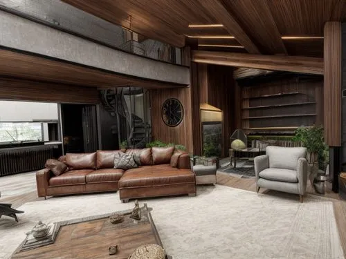 modern living room,living room,loft,livingroom,3d rendering,interior modern design,luxury home interior,apartment lounge,entertainment center,interior design,mid century house,render,family room,interiors,sitting room,modern room,modern decor,wood grain,wooden beams,penthouse apartment,Interior Design,Living room,Industry,French Industrial