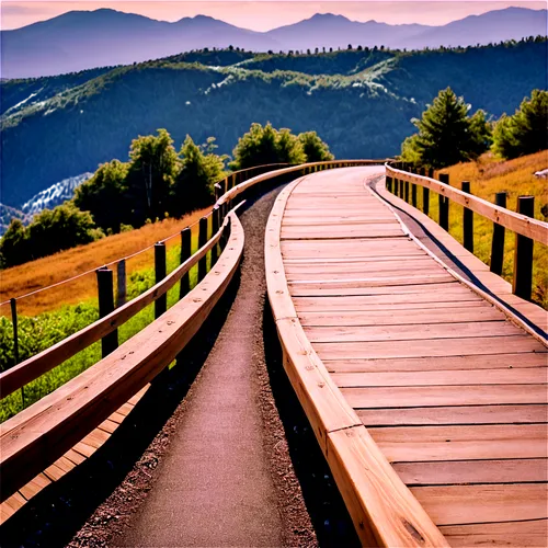 wooden bridge,scenic bridge,colorado riverway bridge,pictbridge,wooden track,road bridge,winding road,mountain highway,mountain road,long road,bridge,road to nowhere,hanging bridge,highway bridge,appalachian trail,footbridge,winding roads,inclines,railroad trail,boardwalks,Conceptual Art,Fantasy,Fantasy 07