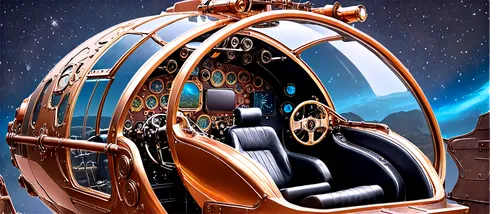 space capsule,cockpit,moon car,instrument panel,leather steering wheel,flight instruments,the vehicle interior,benz patent-motorwagen,s-class,carriage,caravel,planetarium,daimler majestic major,high wheel,the interior of the cockpit,millenium falcon,galaxy express,space tourism,gull wing doors,delage d8-120,Illustration,Realistic Fantasy,Realistic Fantasy 13