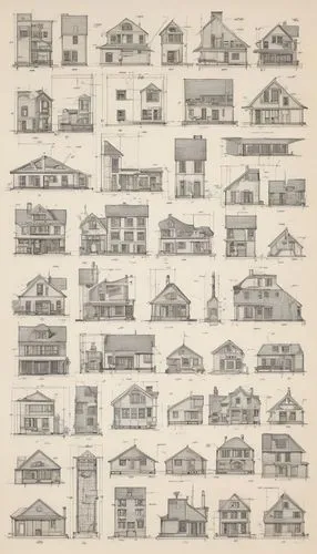 houses clipart,house drawing,sheet drawing,serial houses,elevations,typology,architect plan,rowhouses,adolfsson,typologies,archigram,houses,tufte,mansard,rowhouse,street plan,bungalows,duplexes,architectura,kirrarchitecture,Art,Artistic Painting,Artistic Painting 48